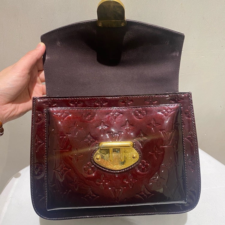 Louis Vuitton Patent Leather Cherry Top Handle Bag