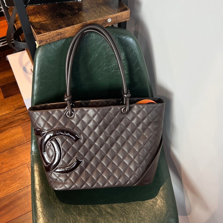 Chanel AF Leather Tote Bag in Black - Vintage Designer Handbag