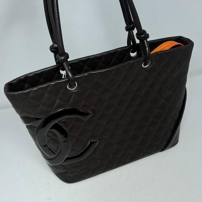 Chanel AF Leather Tote Bag in Black - Vintage Designer Handbag