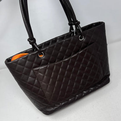 Chanel AF Leather Tote Bag in Black - Vintage Designer Handbag
