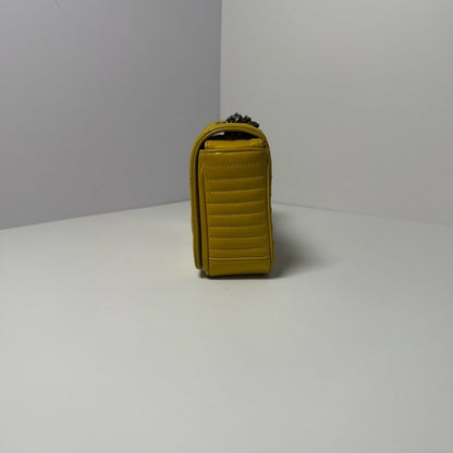 Chanel Mini Flap Bag Yellow Quilted Leather Shoulder Bag