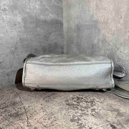 🛍️ Balenciaga city mini bag silver color