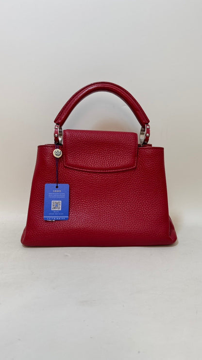 Louis Vuitton Capucines S Red Handle Bag