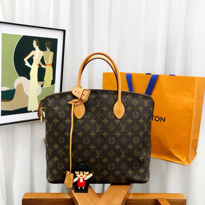 Louis Vuitton Lock It Tote Bag Monogram Canvas Brown Tote