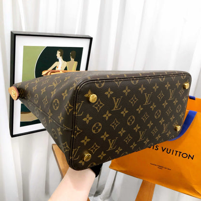 Louis Vuitton Lock It Tote Bag Monogram Canvas Brown Tote