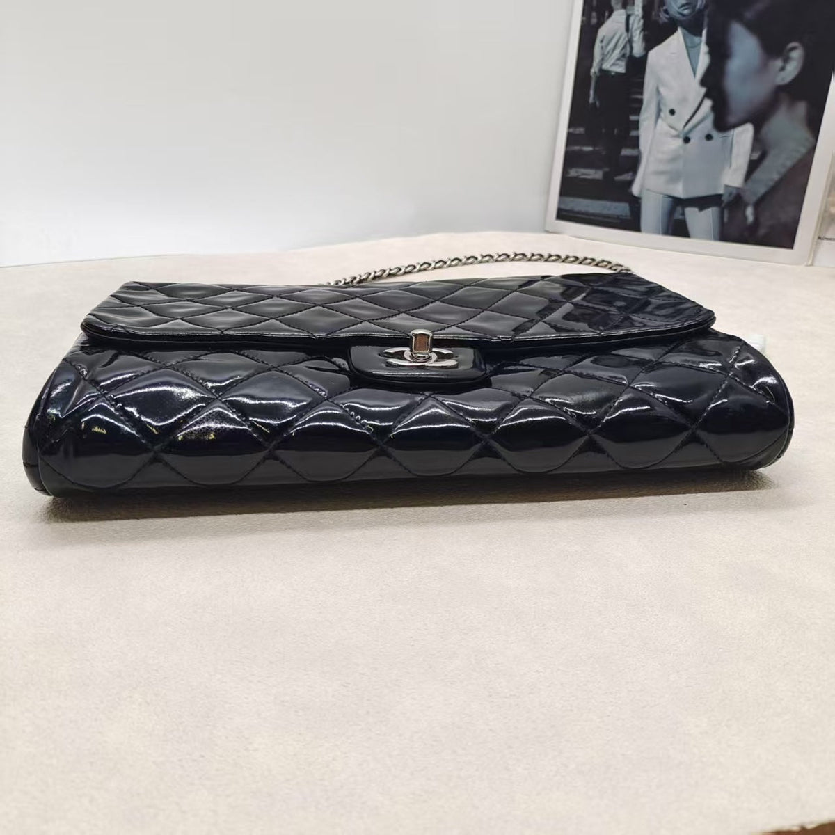 Chanel CF Black Quilted Leather Shoulder Bag