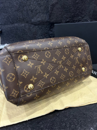 Louis Vuitton Monogram Montaigne Medium Bag Brown Leather Tote Handbag