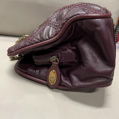 Chanel Burgundy Quilted Leather Tote Bag