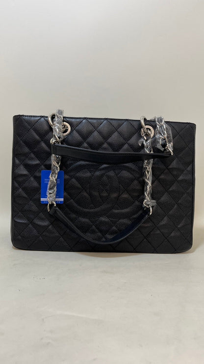 Chanel Caviar Leather Black Tote Bag -