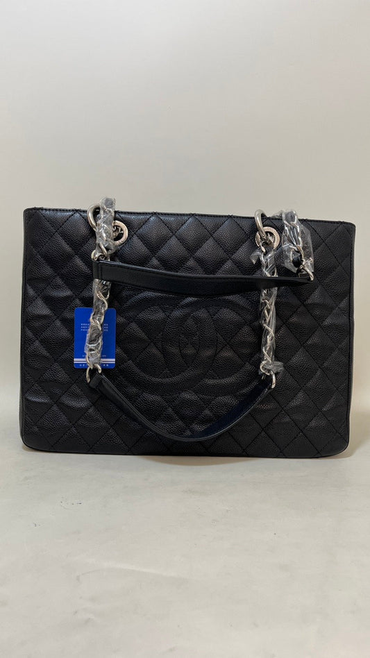 Chanel Caviar Leather Black Tote Bag -