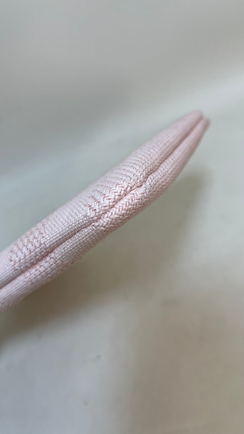 Chanel Preload Clutch Bag in Pink Striped Canvas