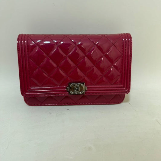 Chanel Quilted Crossbody Bag Pink Leather