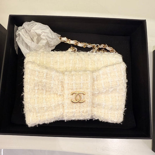 Chanel Mini Tweed Bag in Ivory - Chanel Mini Bag