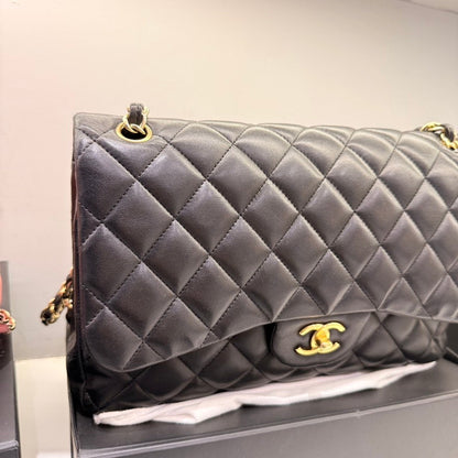 Chanel CF Jumbo Bag Black Leather Shoulder
