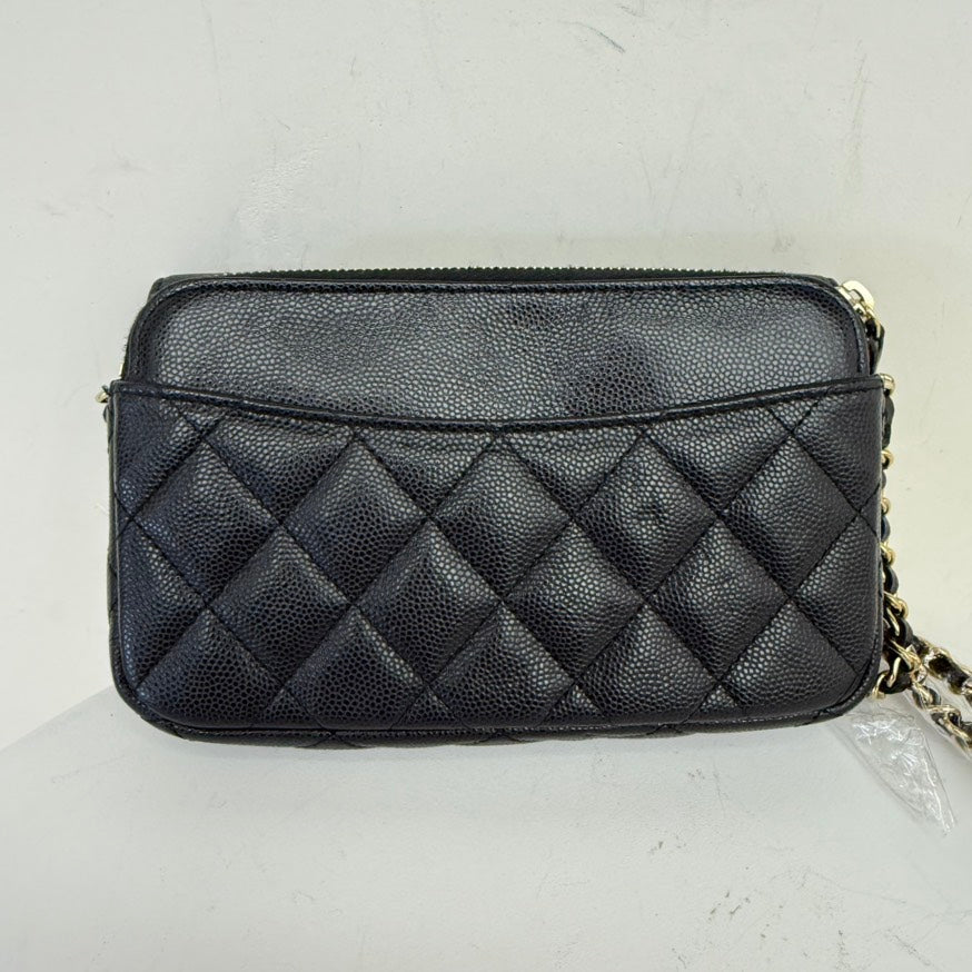 Random Number✨Chanel Caviar Leather Wallet on Chain IW