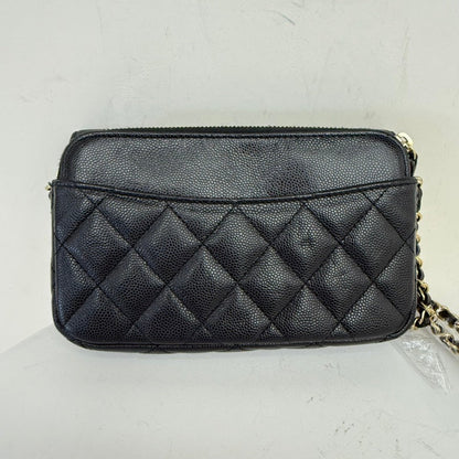 Random Number✨Chanel Caviar Leather Wallet on Chain IW