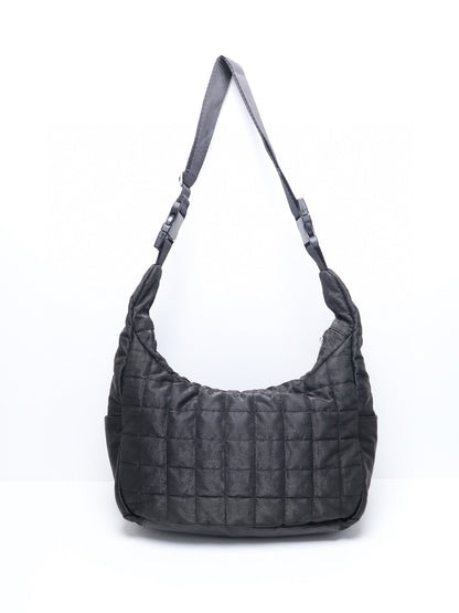 Chanel Sports Line Collection Black Hobo Crossbody Bag Adjustable Strap Very Good Condition