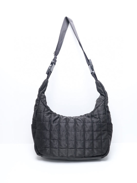 Chanel Sports Line Collection Black Hobo Crossbody Bag Adjustable Strap Very Good Condition