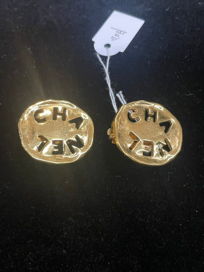 Chanel Clip On Gold Earrings Jewelry