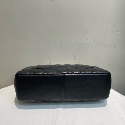 Chanel Lambskin CF Jumbo Double Flap Black Gold Shoulder Bag