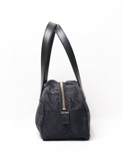 Chanel Travel Line All Black Baguette Satchel Bag