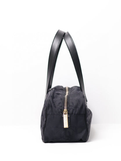 Chanel Travel Line All Black Baguette Satchel Bag