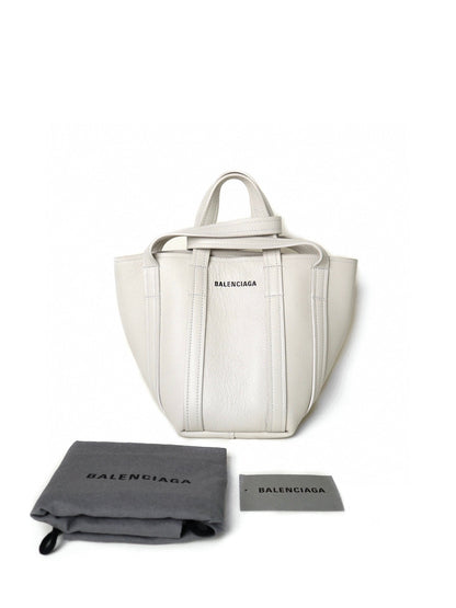 Balenciaga White Leather Bucket Bag