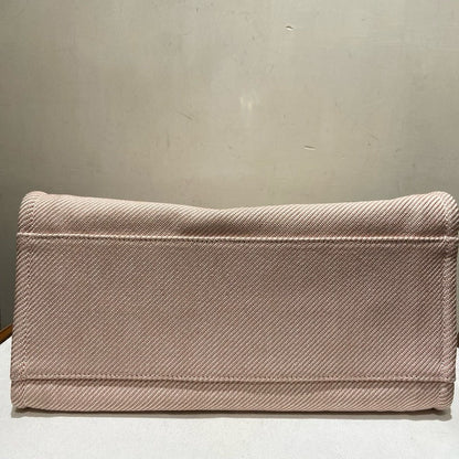 Chanel Large Canvas Beach Tote with Calfskin and Gold Chain in Beige