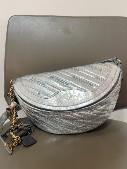 Balenciaga Silver Chain Shoulder Bag