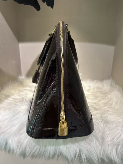 Louis Vuitton Amarante Vernis Alma PM Bag - Burgundy, Top Handle