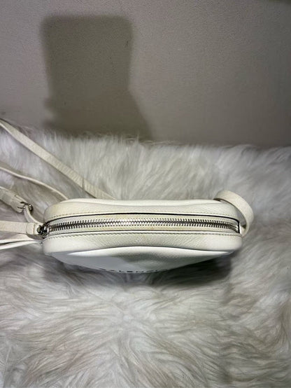 Balenciaga Strap Leather White Crossbody Bag