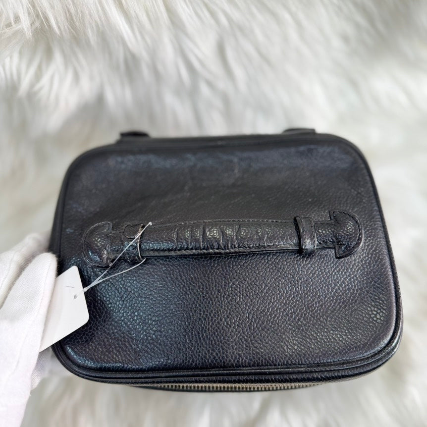 Chanel CC Vanity Bag - Caviar Black Leather Handle Bag