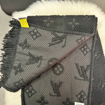 Louis Vuitton Trunk Pattern Scarf Noir Black 180cm x 30cm