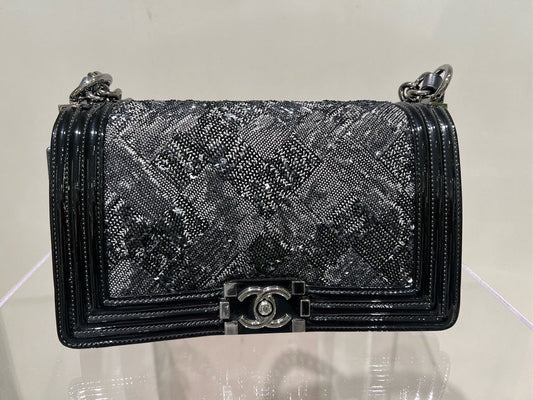 Chanel Leboy MM Black Shoulder Bag - Preloved Designer Handbag