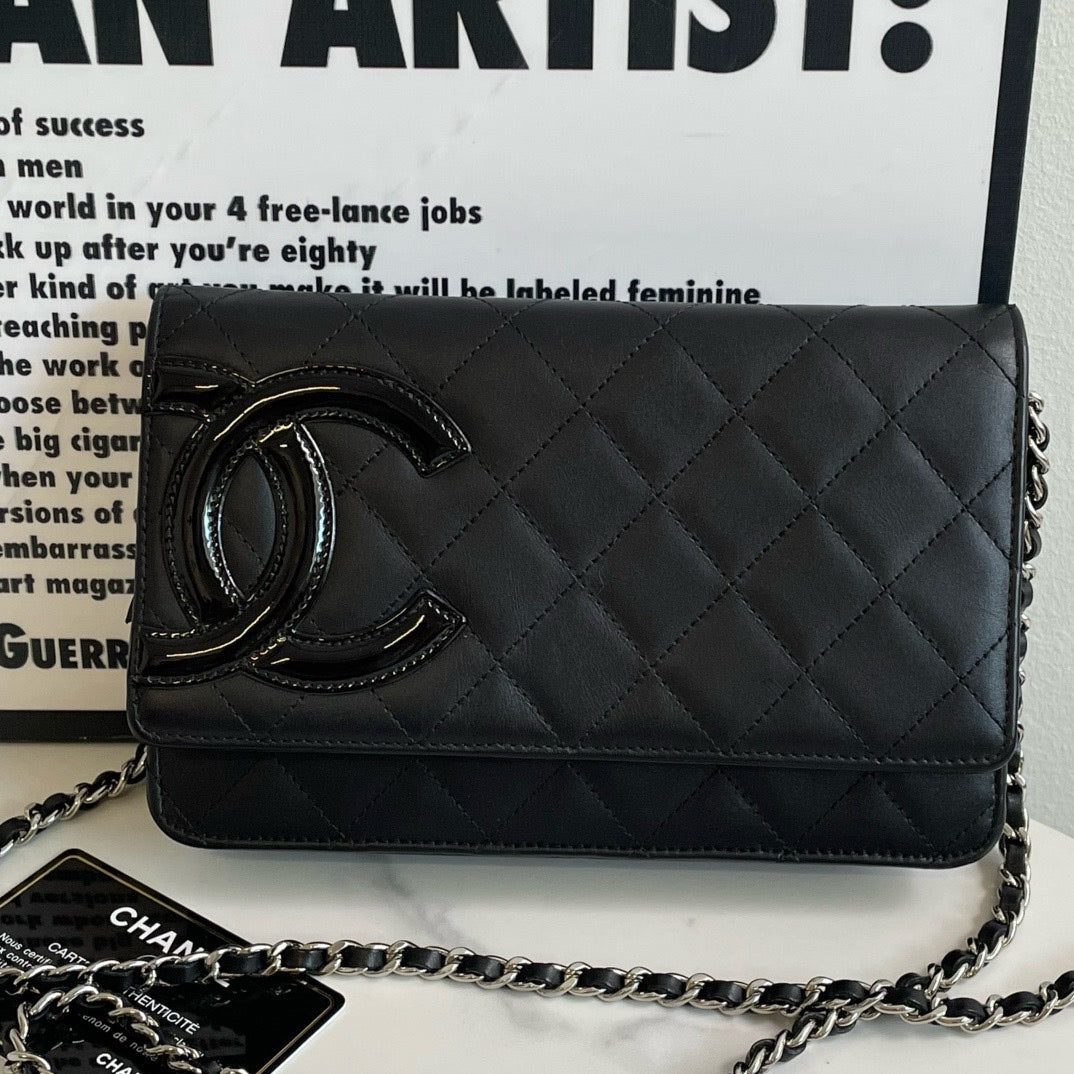Preloved💕 Chanel Cambon Wallet On Chain, Lambskin () #