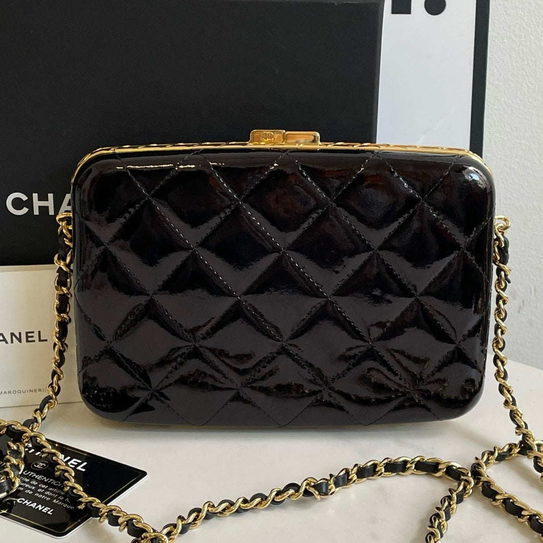 Un🆕 Chanel Patent Leather Clutch Bag () #
