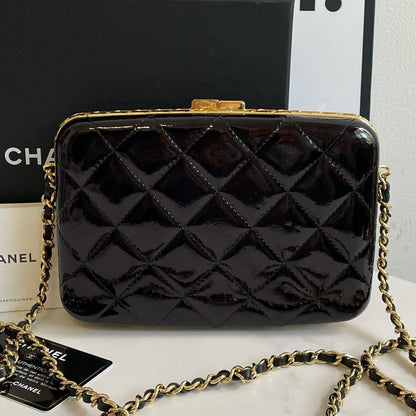 Un🆕 Chanel Patent Leather Clutch Bag () #