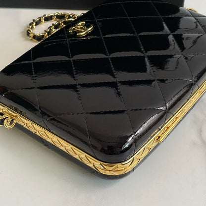 Un🆕 Chanel Patent Leather Clutch Bag () #