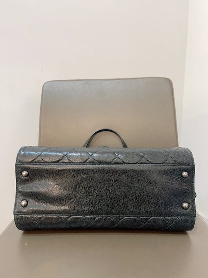 Chanel Quilted Black Tote with Card