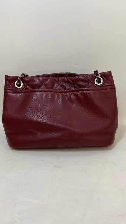 Preloved Chanel Caviar Leather Tote Bag in Burgundy