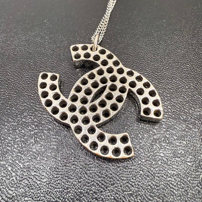 Preloved Chanel Coco Necklace 05P FM0014 Silver Pendant