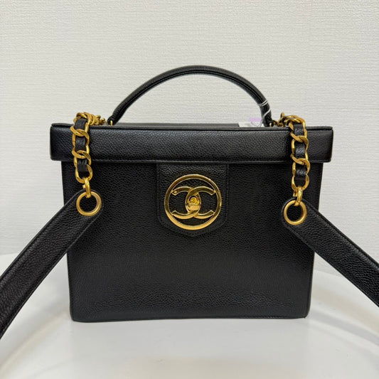 Vintage Chanel Caviar Leather Vanity way Bag FM