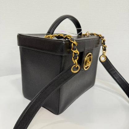 Vintage Chanel Caviar Leather Vanity way Bag FM