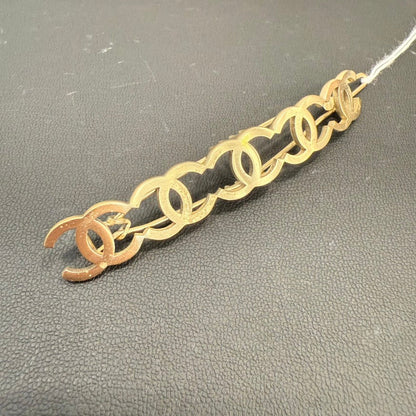 Chanel Coco Barrette BV FM Gold Hair Accessory