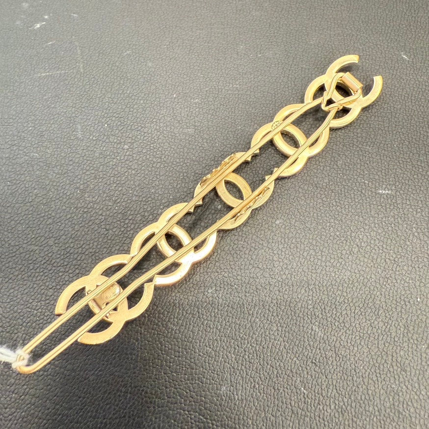 Chanel Coco Barrette BV FM Gold Hair Accessory