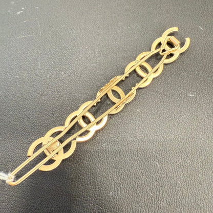 Chanel Coco Barrette BV FM Gold Hair Accessory