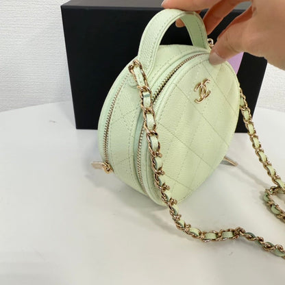 Chanel Caviar Leather way Mini Bag FM in Light Green