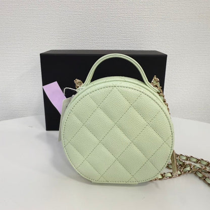 Chanel Caviar Leather way Mini Bag FM in Light Green