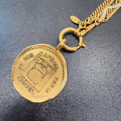 Vintage Chanel Cambon Medallion Necklace FM