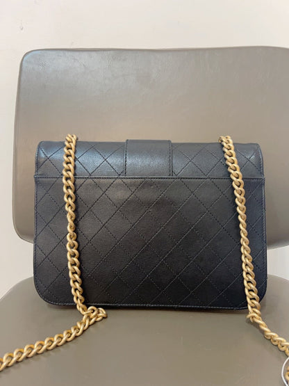 Chanel Preloved Flap Bag Black Leather Shoulder Bag